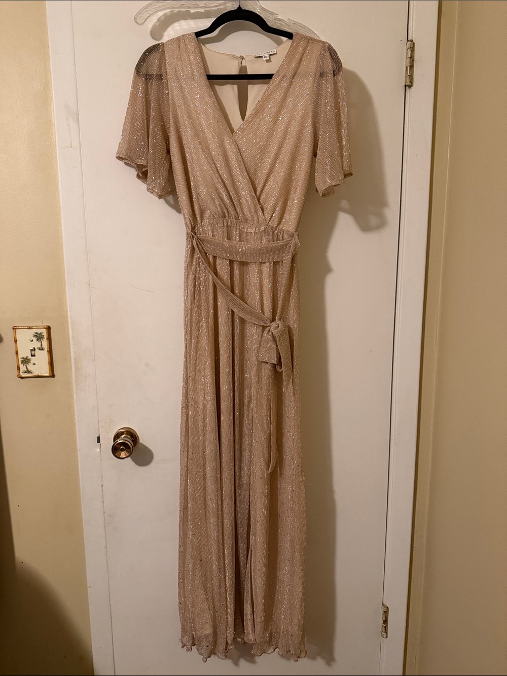 Baltic Born Champagne Sparkle Wrap Maxi Dress